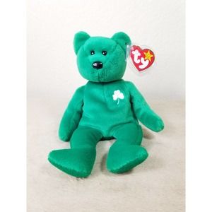 Ty Bennie Babies Bear 1997 Baby Ty 2K Erin NWT Color Green Vintage Collectible